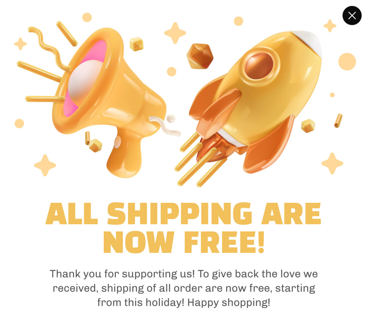 All shipping are now free